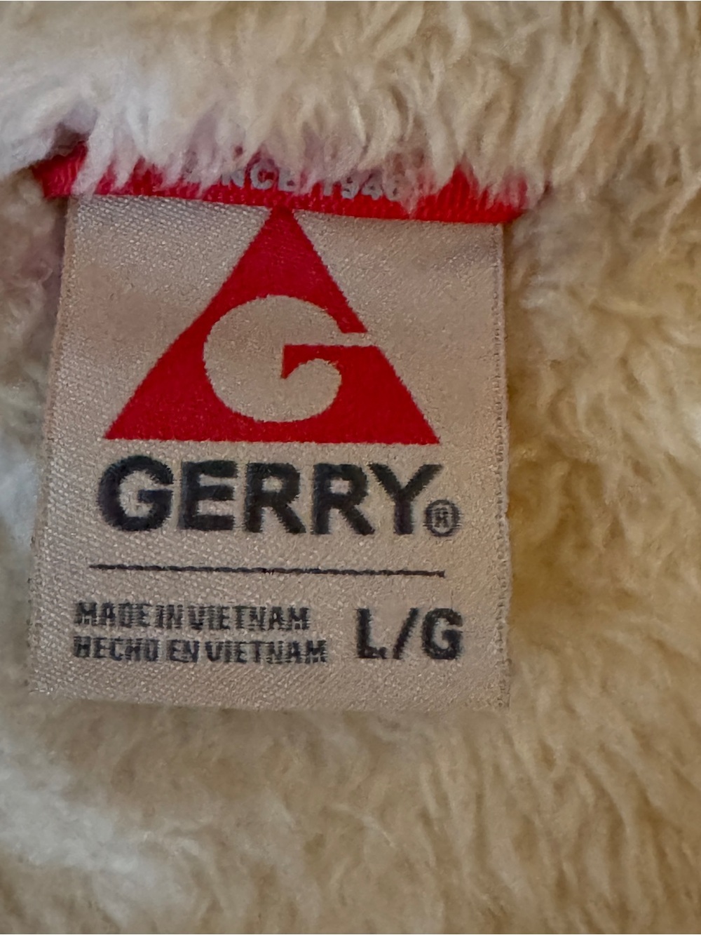 Gerry Women’s Cozy Sherpa Fleece Jacket Beige Tribal Print Full Zip Size Large - Picture 9 of 12